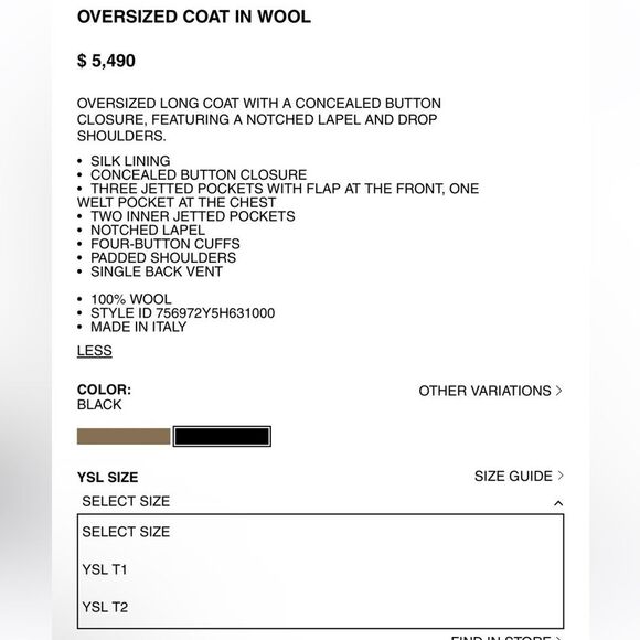 Saint Laurent Oversized wool coat - Picture 12 of 16